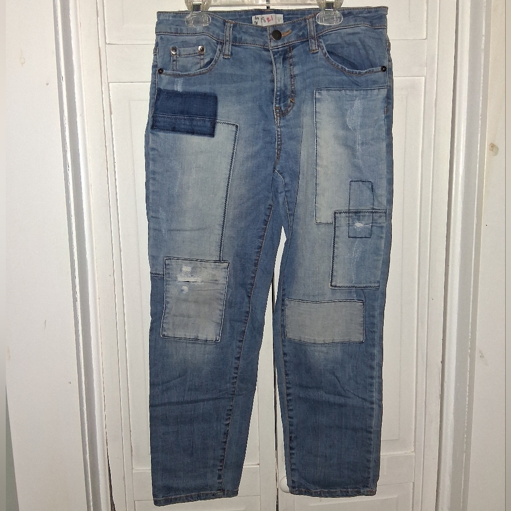 BP Blue Patchwork Women's Jeans